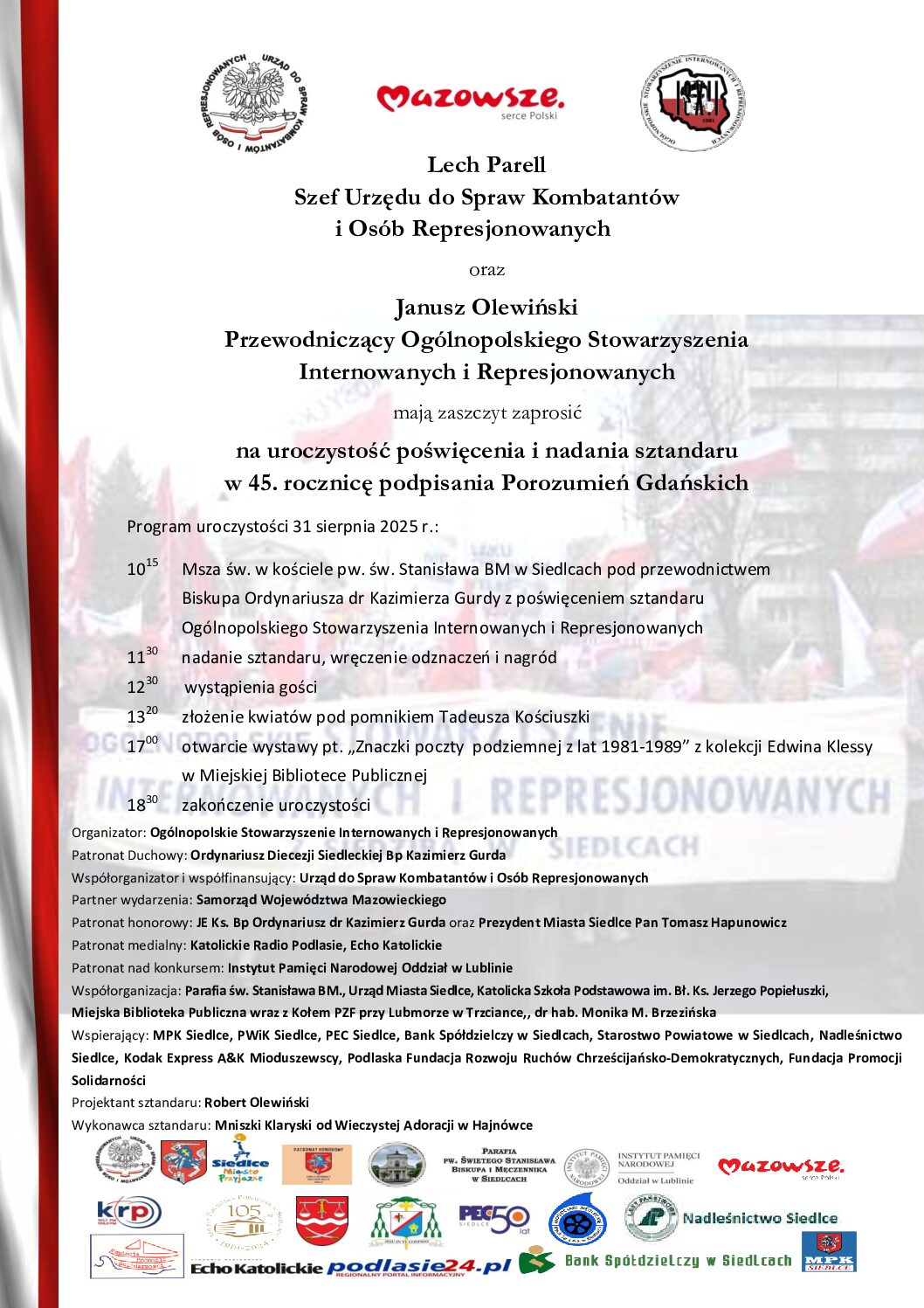 Poświęcenie sztandaru OSIiR
