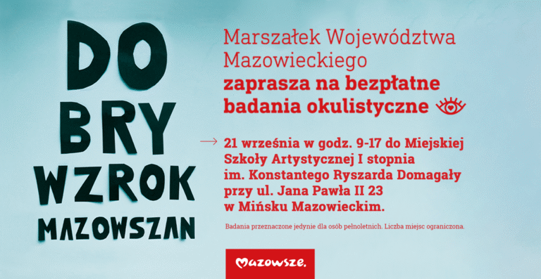 Darmowe badania okulistyczne w Mińsku Mazowieckim